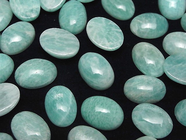 [Video] Amazonite AA++ Oval Cabochon 18x13mm 2pcs