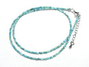 [Video]High Quality! Turquoise AA+ Faceted Round 2mm Necklace