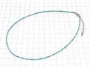 [Video]High Quality! Turquoise AA+ Faceted Round 2mm Necklace