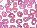 [Video] High Quality Ruby AAA Undrilled Free Form Single Sided Rose Cut 5pcs