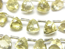 [Video] High Quality Lemon Quartz AAA- 3D Triangle Cut 8x8x8mm half or 1strand (18pcs)