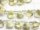 [Video] High Quality Lemon Quartz AAA- 3D Triangle Cut 8x8x8mm half or 1strand (18pcs)