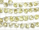 [Video] High Quality Lemon Quartz AAA- 3D Triangle Cut 8x8x8mm half or 1strand (18pcs)