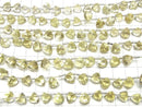 [Video] High Quality Lemon Quartz AAA- 3D Triangle Cut 8x8x8mm half or 1strand (18pcs)