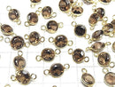 High Quality Smoky Quartz AAA Bezel Setting Coin Faceted 9x9mm [Both Side ] 18KGP 5pcs $9.79!