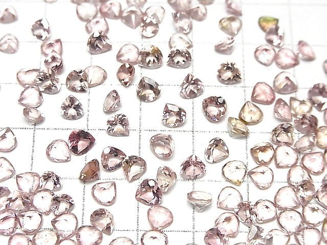 [Video] High Quality Pink Tourmaline AAA Undrilled Chestnut Faceted 5x5mm 4pcs $19.99!