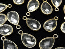 [Video]High Quality Crystal AAA Bezel Setting Faceted Pear Shape 13x9mm 18KGP 2pcs