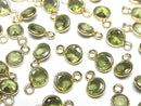 [Video] High Quality Peridot AAA Bezel Setting Coin Faceted 5.5x5.5mm 18KGP 5pcs $12.99!