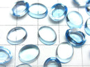 [Video] High Quality Sky Blue Topaz AAA Oval Cabochon 10x8mm 1pc