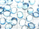 [Video] High Quality Sky Blue Topaz AAA Oval Cabochon 10x8mm 1pc
