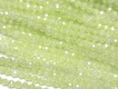[Video] High Quality! Cubic Zirconia AAA Faceted Round 2 mm [Lime Green] 1strand beads (aprx.14 inch / 35 cm)