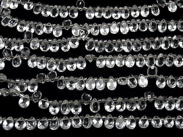 [Video] High Quality Crystal AAA Pear shape Faceted 7x5mm half or 1strand (28pcs )