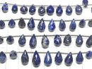 [Video]High Quality Lapislazuli AA++ Drop Faceted Briolette half or 1strand beads (aprx.6inch/16cm)