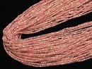 [Video] High Quality! Argentina Rhodochrosite AA+ Faceted Round 2mm 1strand beads (aprx.15inch / 38cm)