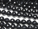 High Quality!  Onyx AAA 128Faceted Round 6mm 1strand beads (aprx.15inch/37cm)