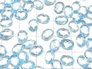 [Video] High Quality Sky Blue Topaz AAA Undrilled Faceted Oval 8x6x4mm 5 pcs