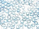[Video] High Quality Sky Blue Topaz AAA Undrilled Faceted Oval 8x6x4mm 5 pcs