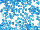 [Video] High Quality Neon Blue Apatite AAA Undrilled Round Faceted 4x4mm 4pcs