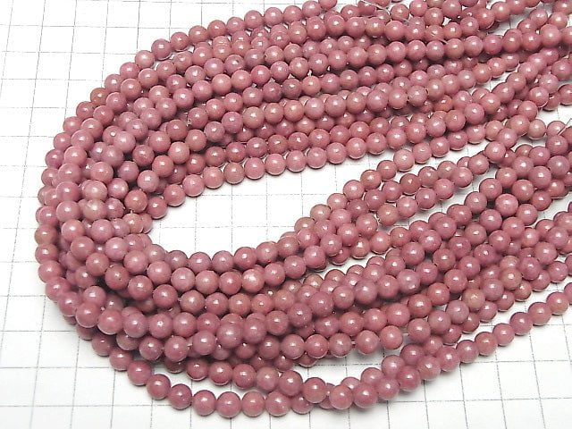 [Video]Rhodonite AAA Round 6.5mm 1strand beads (aprx.15inch/37cm)