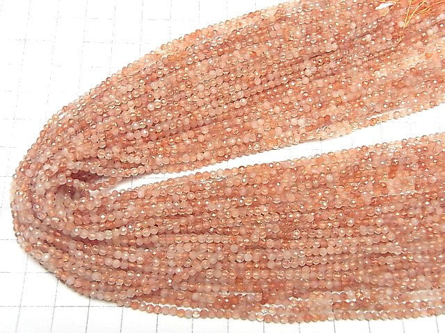 High Quality!  1strand $6.79! Sunstone AA++ Faceted Round 2mm  1strand beads (aprx.15inch/37cm)