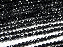 [Video] High Quality Black Spinel AAA Faceted Round 2mm 1strand beads (aprx.15inch / 37cm)