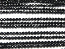 [Video] High Quality Black Spinel AAA Faceted Round 2mm 1strand beads (aprx.15inch / 37cm)