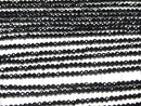 [Video] High Quality Black Spinel AAA Faceted Round 2mm 1strand beads (aprx.15inch / 37cm)