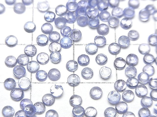 [Video] High Quality Tanzanite AA++ Round Cabochon 3x3mm 10pcs