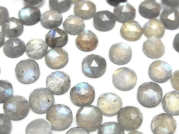 [Video]High Quality Labradorite AAA- Round Rose Cut 6x6mm 4pcs