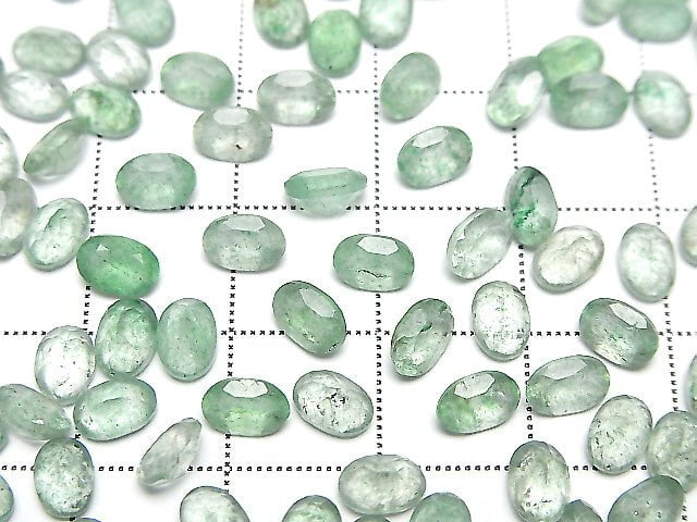 [Video] Green Aventurine AAA- Loose stone Oval Faceted 6x4mm 10pcs