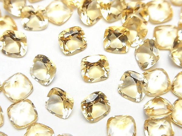 [Video]High Quality Citrine AAA Loose stone Square Faceted 7x7mm 4pcs