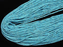 [Video]High Quality! Magnesite Turquoise Faceted Round 3mm 1strand beads (aprx.15inch/37cm)