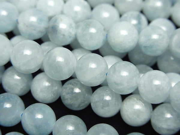[Video] Aquamarine AA+ Round 8mm half or 1strand beads (aprx.15inch / 37cm)