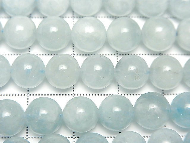 [Video] Aquamarine AA+ Round 8mm half or 1strand beads (aprx.15inch / 37cm)