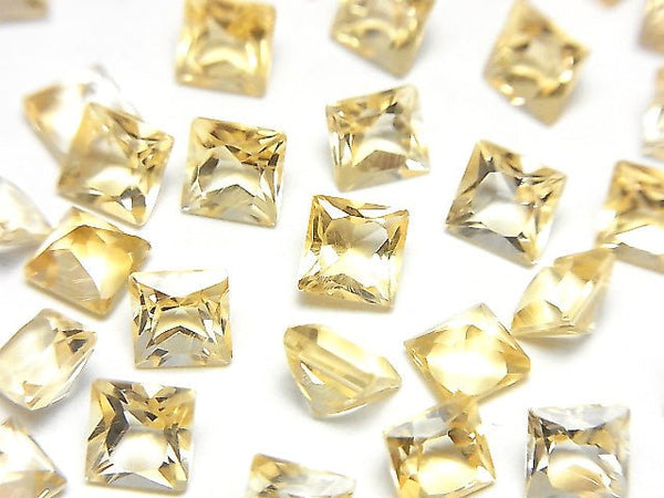 [Video]High Quality Citrine AAA Loose stone Princess cut 5x5mm 5pcs