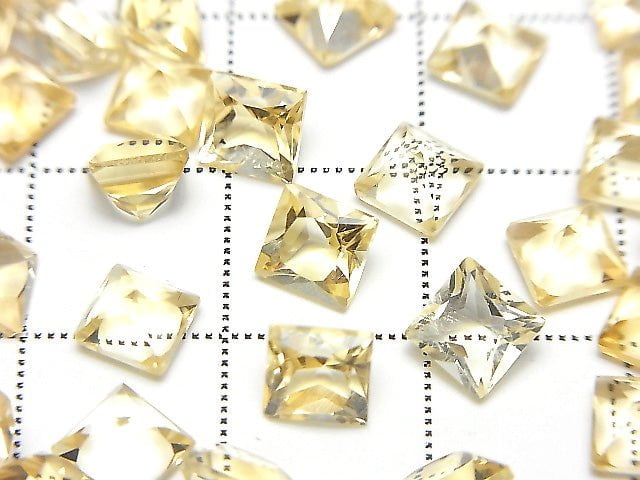 [Video]High Quality Citrine AAA Loose stone Princess cut 5x5mm 5pcs