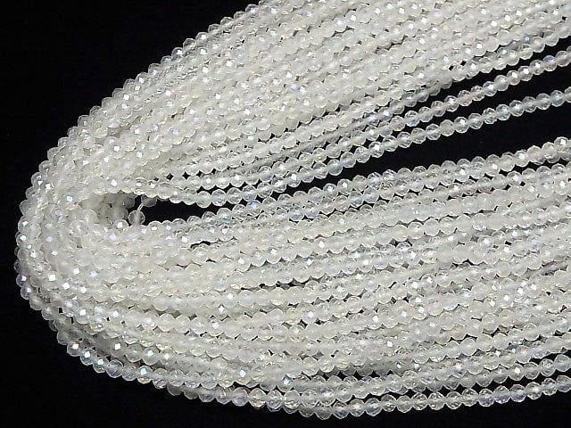 [Video] High Quality! Aqua Crystal Faceted Round 4.5mm 1strand beads (aprx.15inch / 37cm)