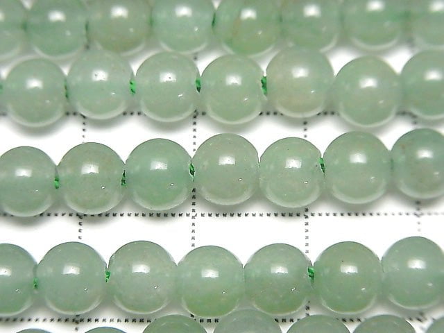 [Video] Green Aventurine Round 6mm [2mm hole] 1strand beads (aprx.14inch / 34cm)