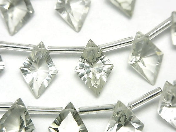 [Video] High Quality Green Amethyst AAA Diamond Concave Cut 12x8mm 1strand (8pcs )
