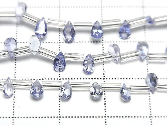 [Video] High Quality Tanzanite AAA Pear shape Faceted 5x3mm 1strand (18pcs)
