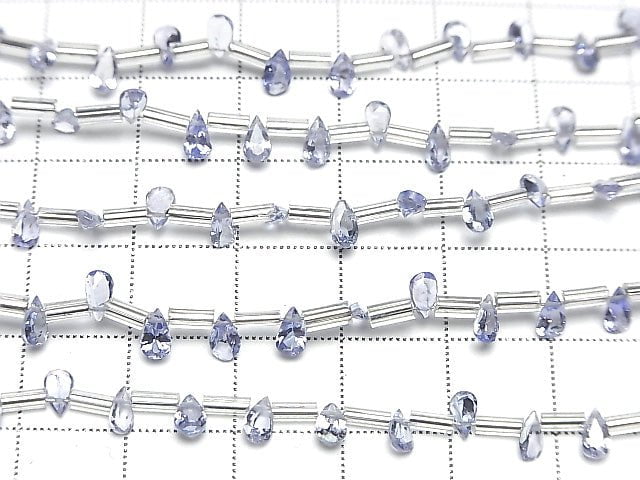 [Video] High Quality Tanzanite AAA Pear shape Faceted 5x3mm 1strand (18pcs)