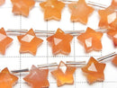 [Video]High Quality Carnelian AAA- Faced Star 10x10mm 1strand (8pcs )
