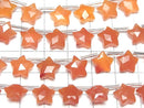 [Video]High Quality Carnelian AAA- Faced Star 10x10mm 1strand (8pcs )