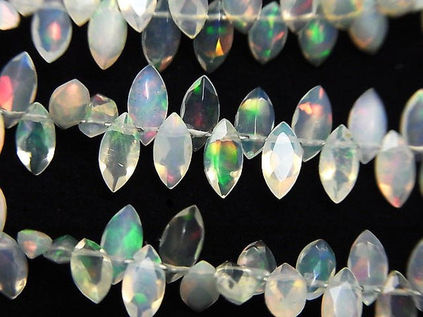 [Video]High Quality Ethiopian Opal AAA- Marquise Faceted 6x3mm half or 1strand beads (aprx.6inch/15cm)