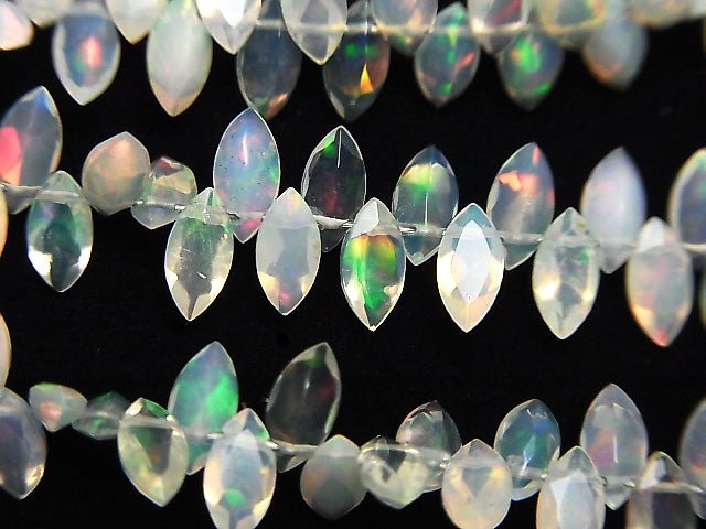 [Video]High Quality Ethiopian Opal AAA- Marquise Faceted 6x3mm half or 1strand beads (aprx.6inch/15cm)