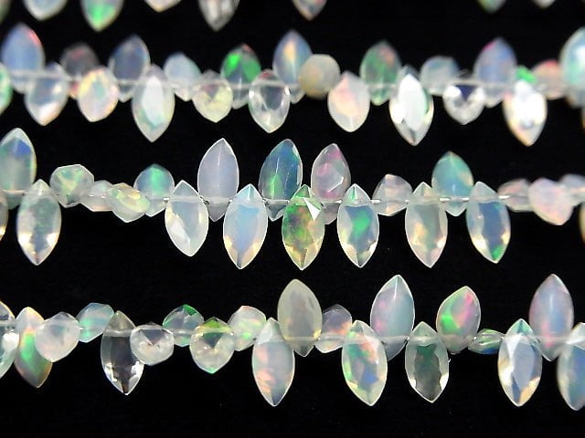 [Video]High Quality Ethiopian Opal AAA- Marquise Faceted 6x3mm half or 1strand beads (aprx.6inch/15cm)