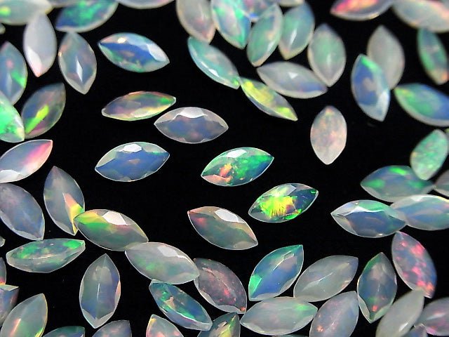 [Video] High Quality Ethiopian Opal AAA- Loose stone Marquise Faceted 8x4mm 5pcs