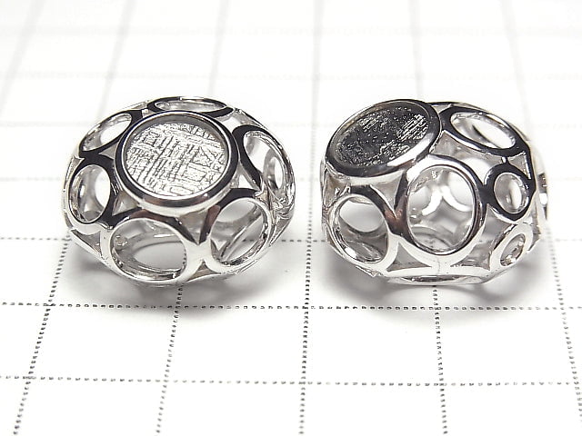 [Video] Meteorite (Muonionalusta) Watermark Pendant 20 x 20 x 15 mm Silver 925 1 pc