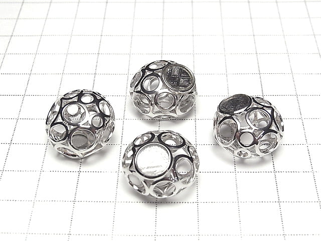 [Video] Meteorite (Muonionalusta) Watermark Pendant 20 x 20 x 15 mm Silver 925 1 pc