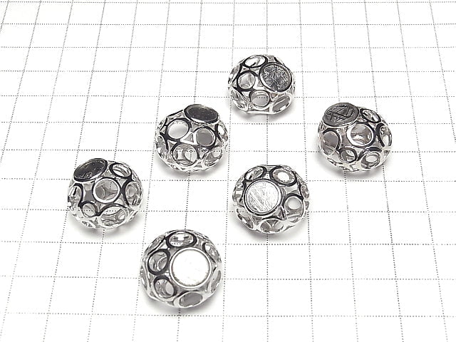 [Video] Meteorite (Muonionalusta) Watermark Pendant 20 x 20 x 15 mm Silver 925 1 pc